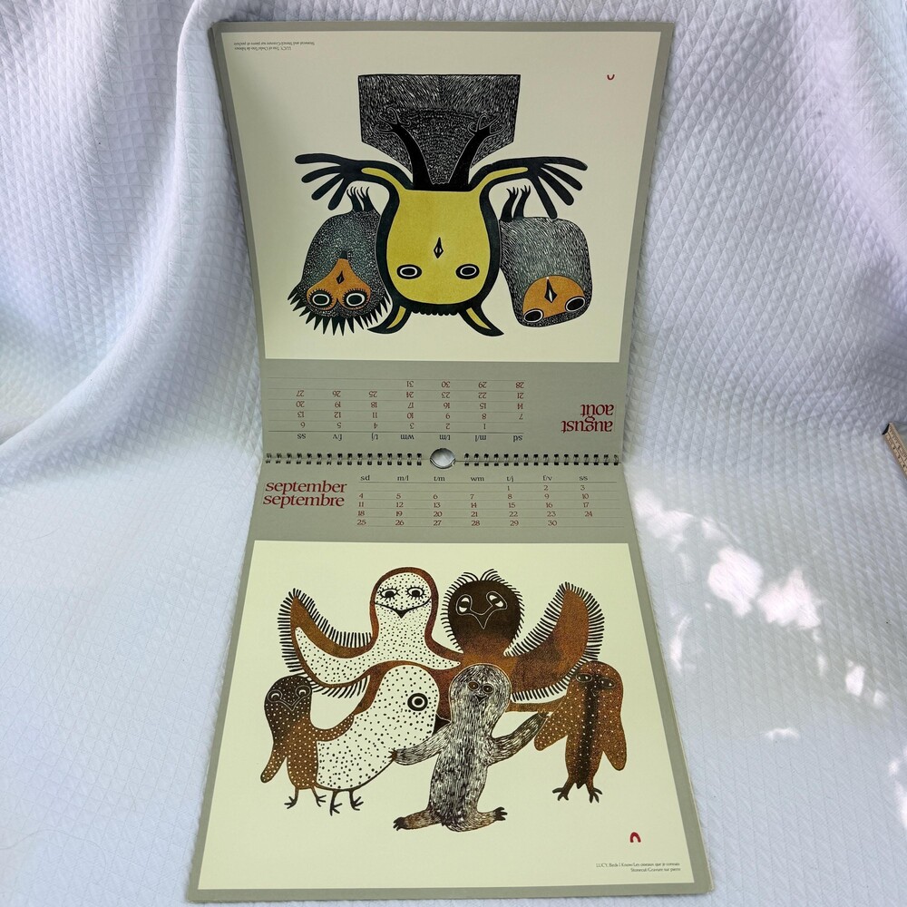 Vintage 1983 Cape Dorset Inuit Art Calendar / Calendrier - West Baffin Eskimo Co - Picture 5 of 9